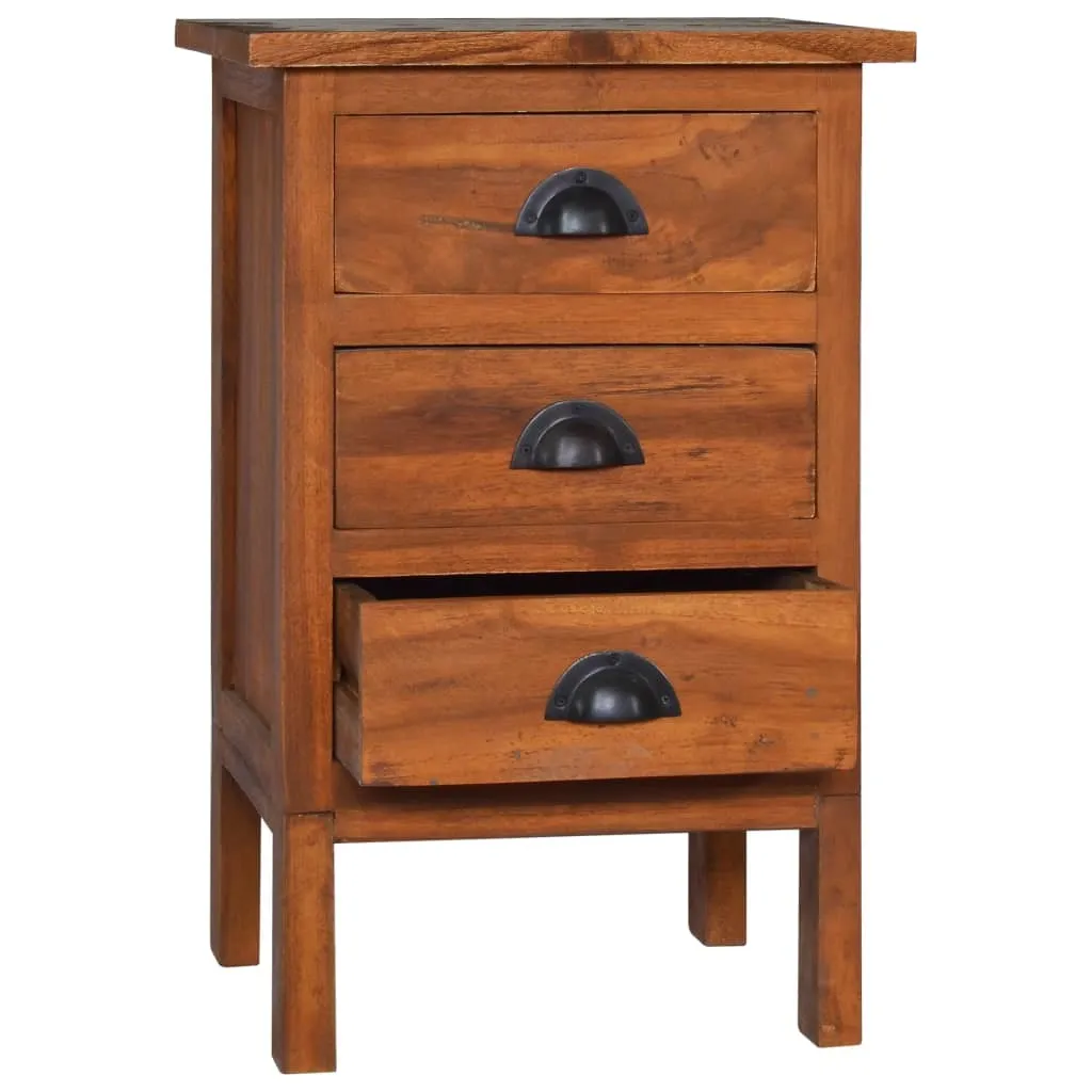 Bedside Cabinet 15.7"x13.8"x23.6" Solid Teak Wood