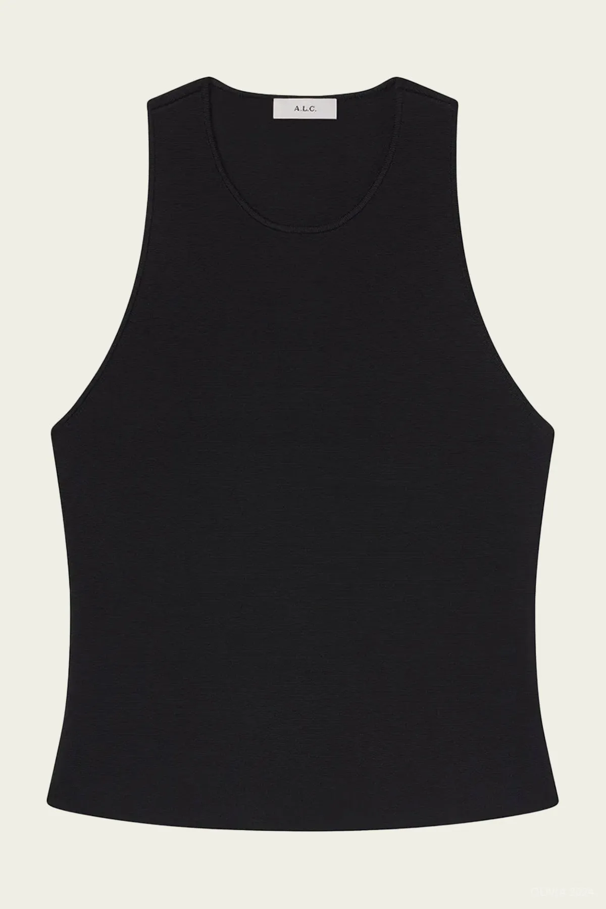 Belle Compact Knit Top in Black