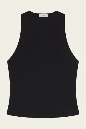 Belle Compact Knit Top in Black