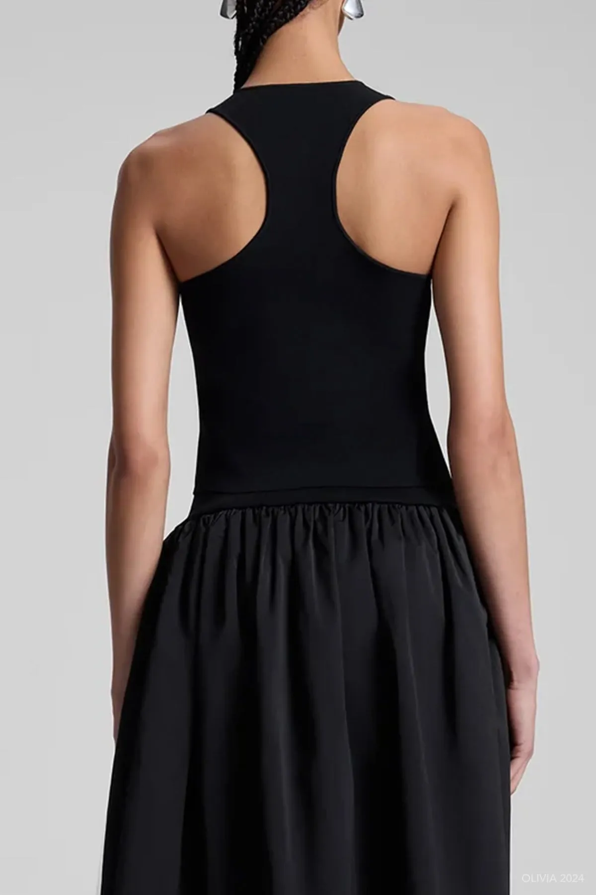 Belle Compact Knit Top in Black