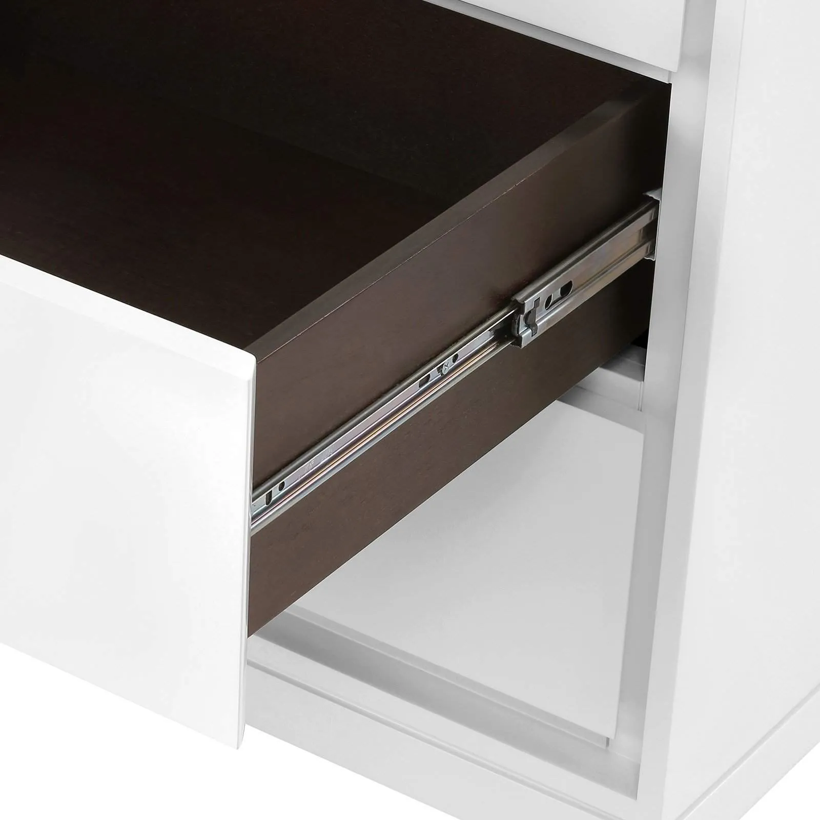 Bergamo 3-Drawer Side Table / White Pearl