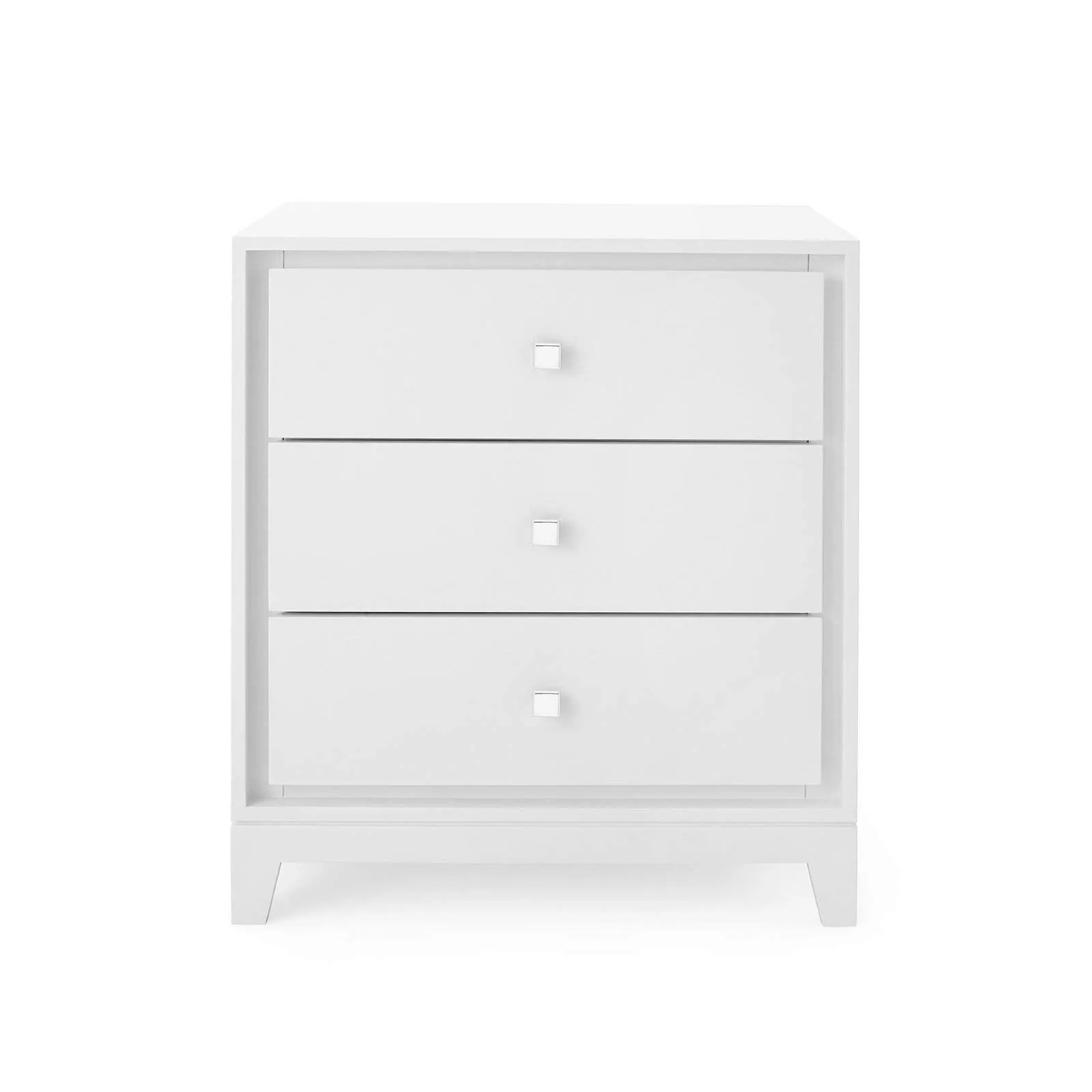 Bergamo 3-Drawer Side Table / White Pearl