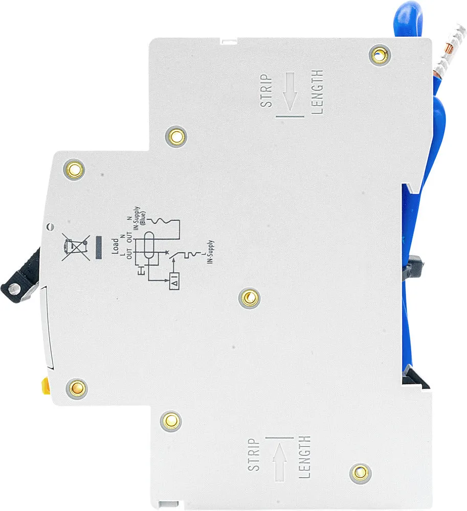 BG CUCRB10 10A SP 1 Module B Curve 6kA 30mA Type AC Compact RCBO