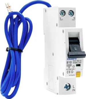 BG CUCRB10 10A SP 1 Module B Curve 6kA 30mA Type AC Compact RCBO