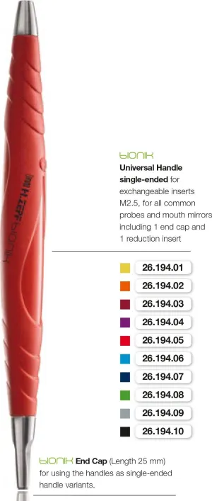 BIONIK Universal Handle Mirror & Probe, Single-Ended (26.194.01-10)