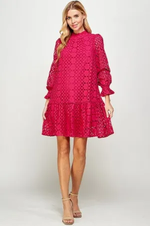 Black Eyelet Lace Dress