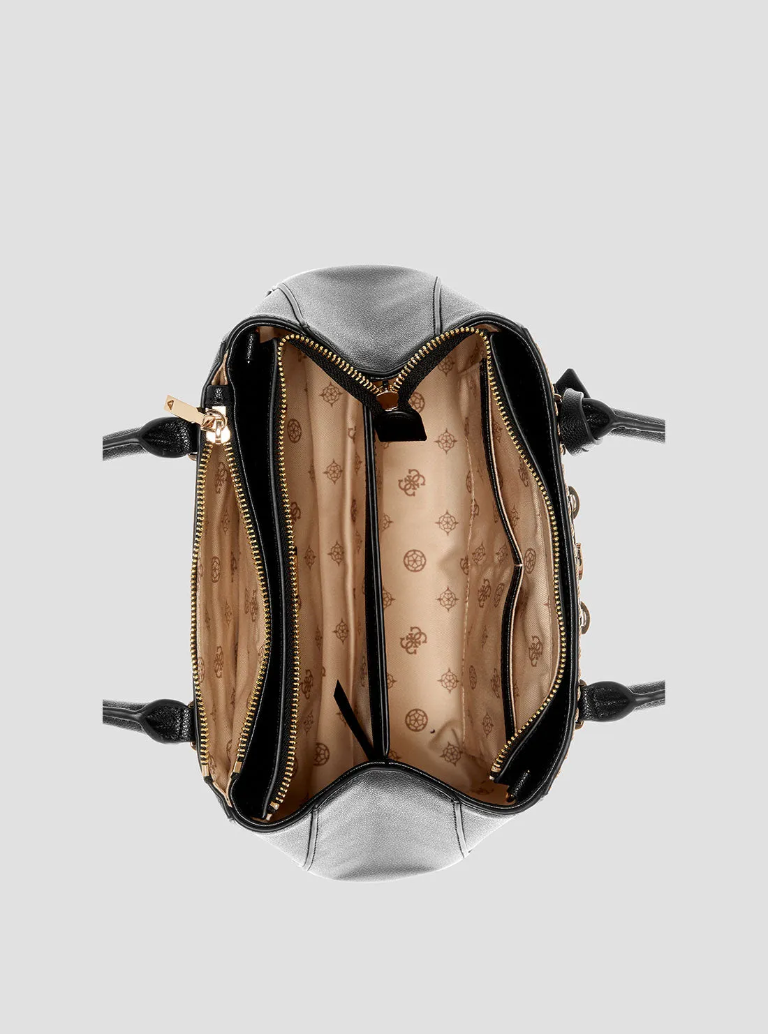 Black Nastra Society Satchel Bag