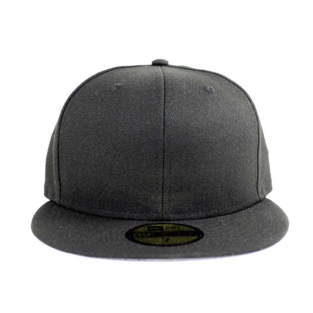 Blank New Era 59Fifty FItted Hat (Black Gray Under Brim)
