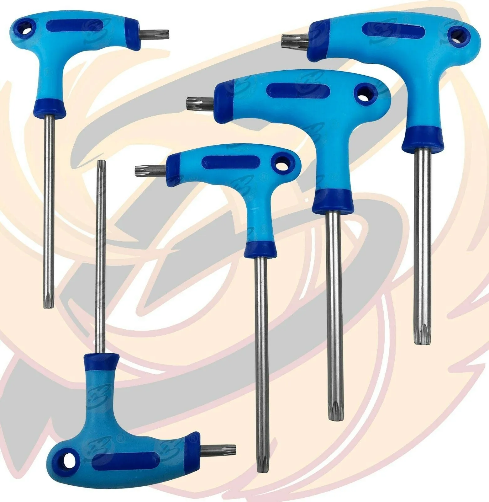BLUESPOT 10PCS T HANDLE TORX KEY SET T9 - T50