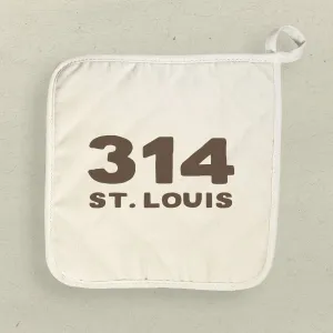 Bold Area Code and City Custom - Cotton Pot Holder