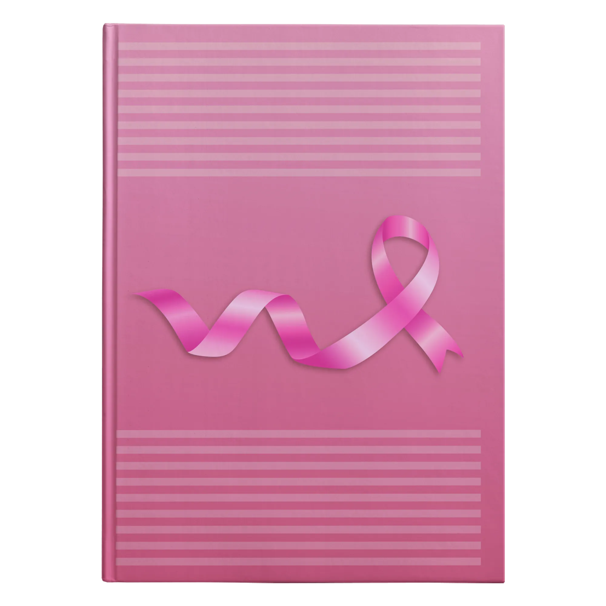 Breast Cancer Awareness Pink Ribbon Notebook Journal - Hardcover