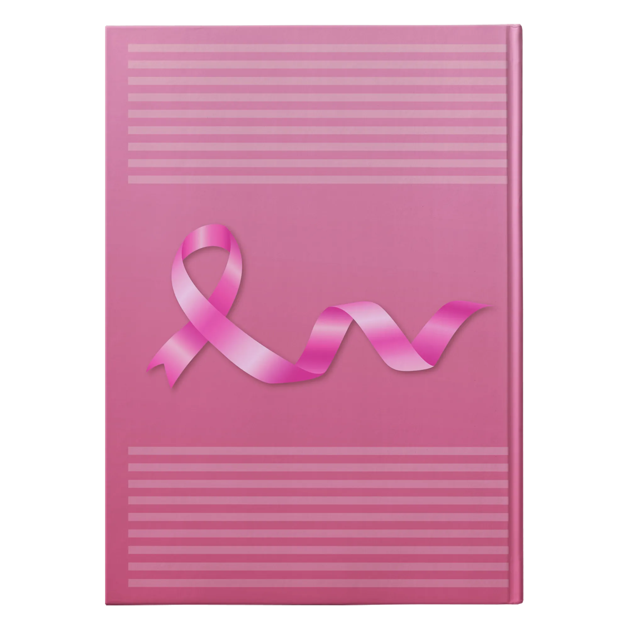 Breast Cancer Awareness Pink Ribbon Notebook Journal - Hardcover