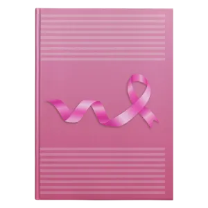 Breast Cancer Awareness Pink Ribbon Notebook Journal - Hardcover