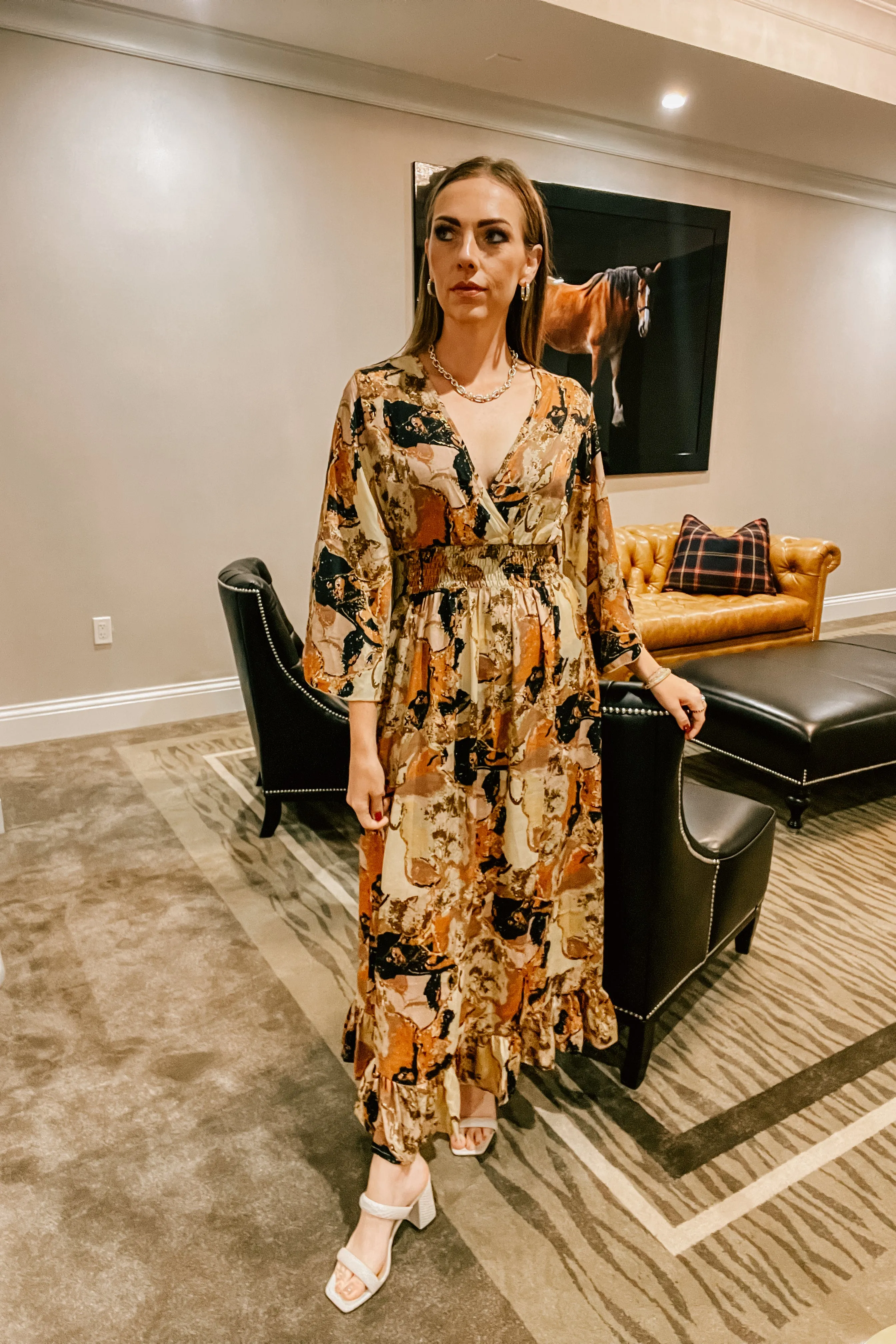 Brown Black Geode Maxi