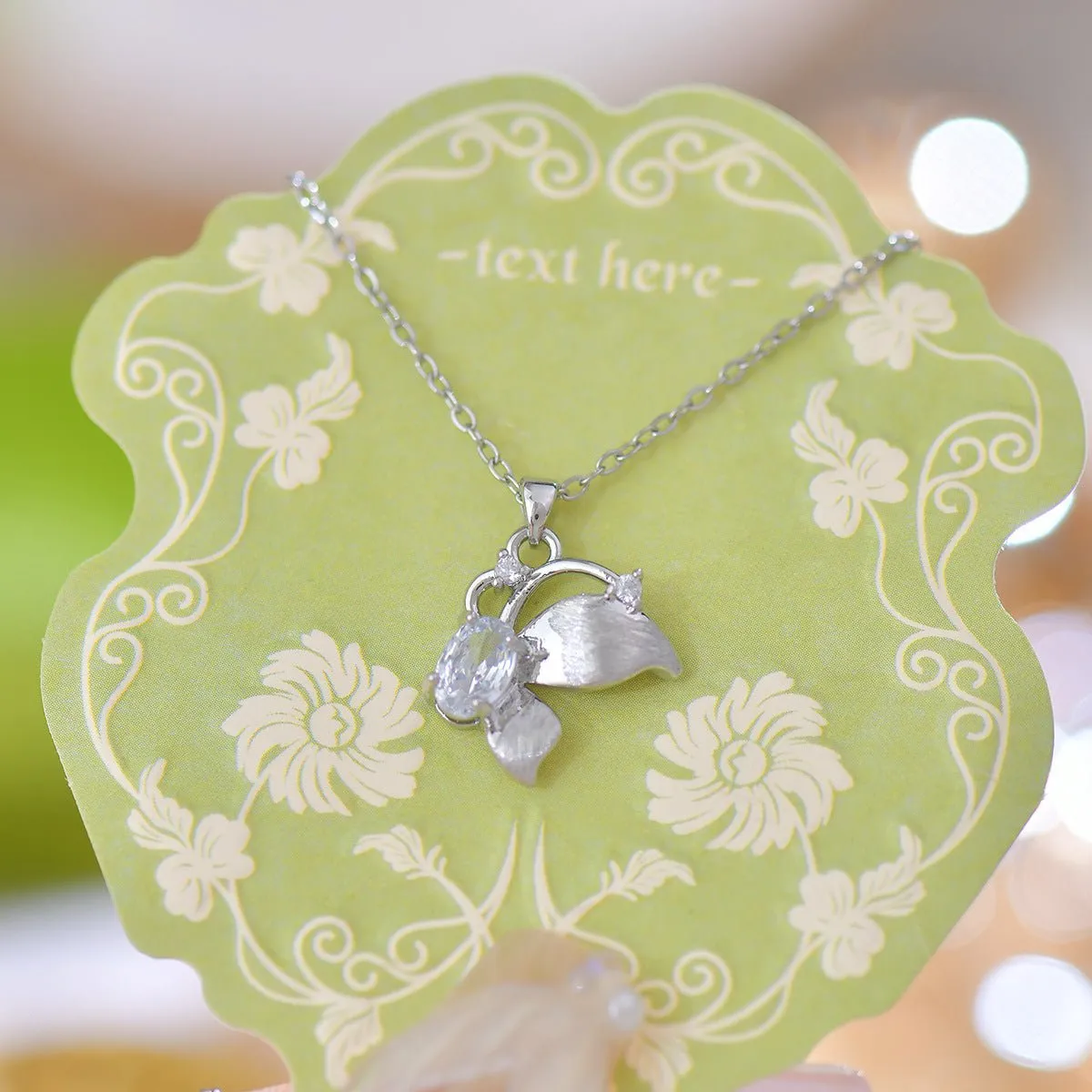 Brushed Butterfly Necklace