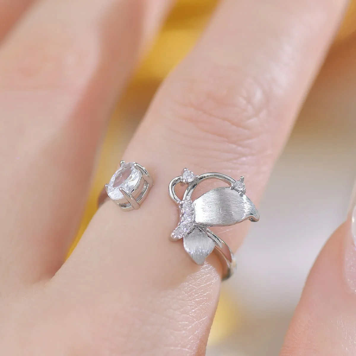 Brushed Butterfly Ring