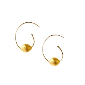brushed gold loops