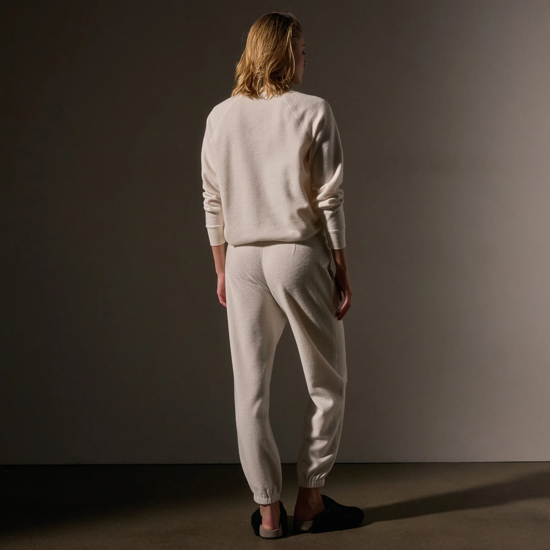 Brushed Thermal Sweat Pant - Oyster
