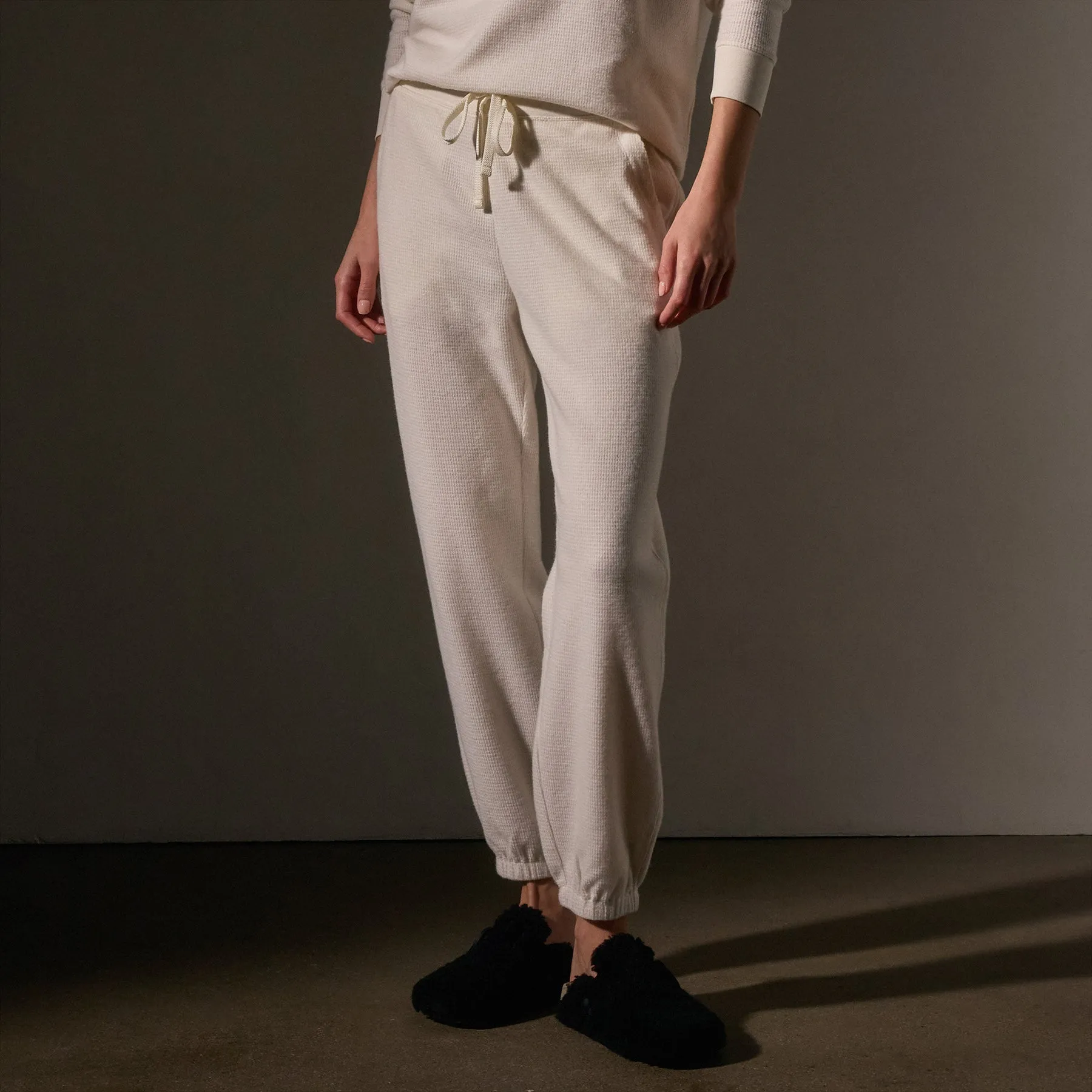 Brushed Thermal Sweat Pant - Oyster