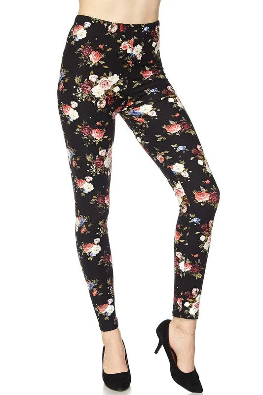 BRYNNE FLORAL LEGGINGS BLACK*