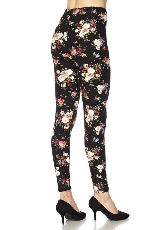 BRYNNE FLORAL LEGGINGS BLACK*