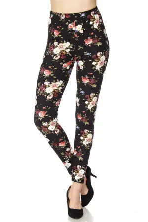 BRYNNE FLORAL LEGGINGS BLACK*