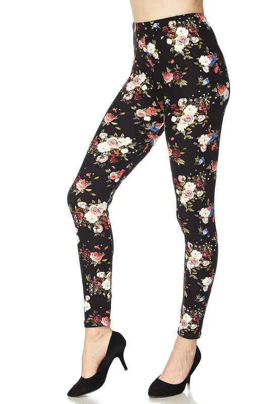 BRYNNE FLORAL LEGGINGS BLACK*