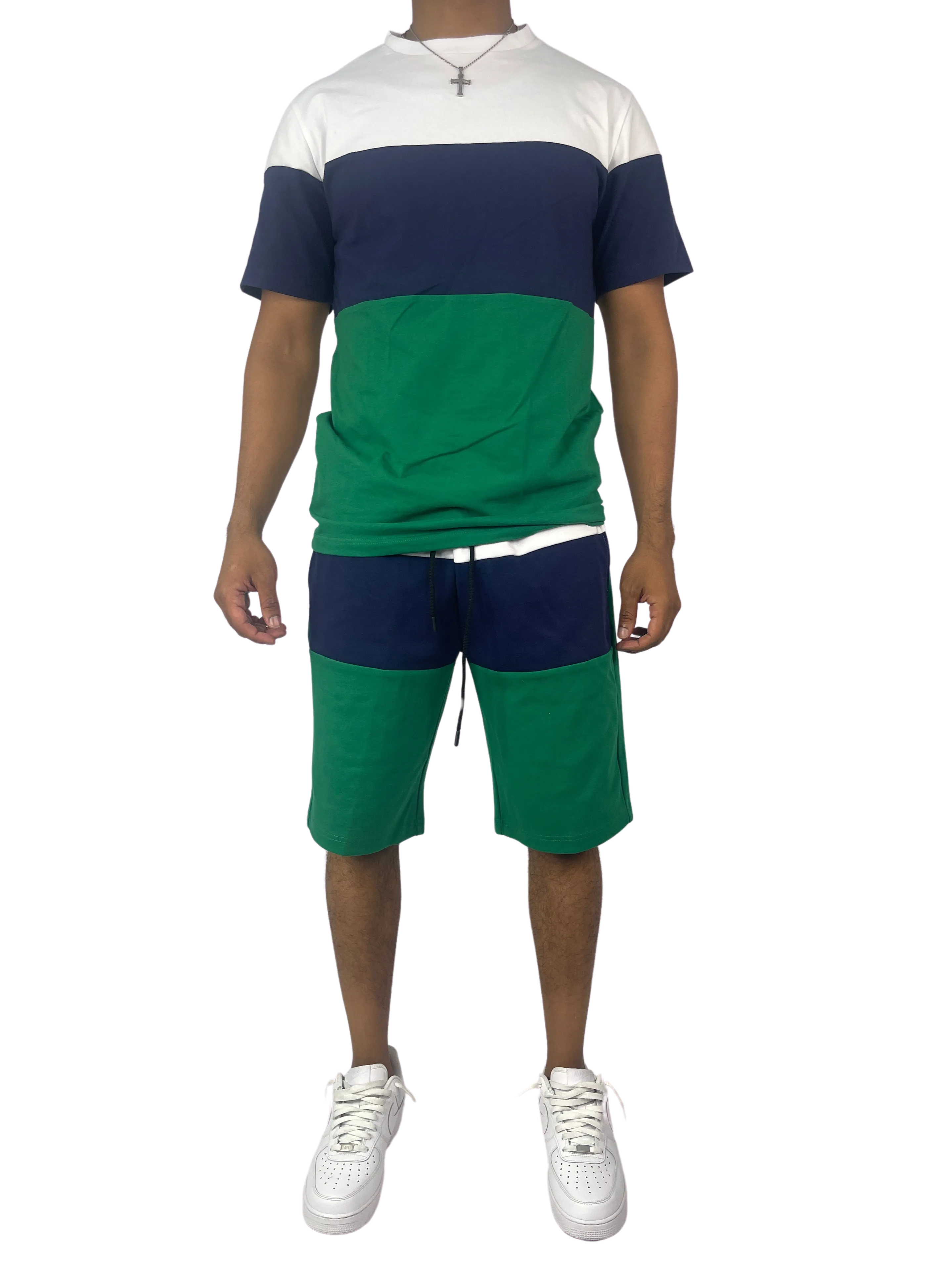 BT-BT229501-Colorblock Short Set
