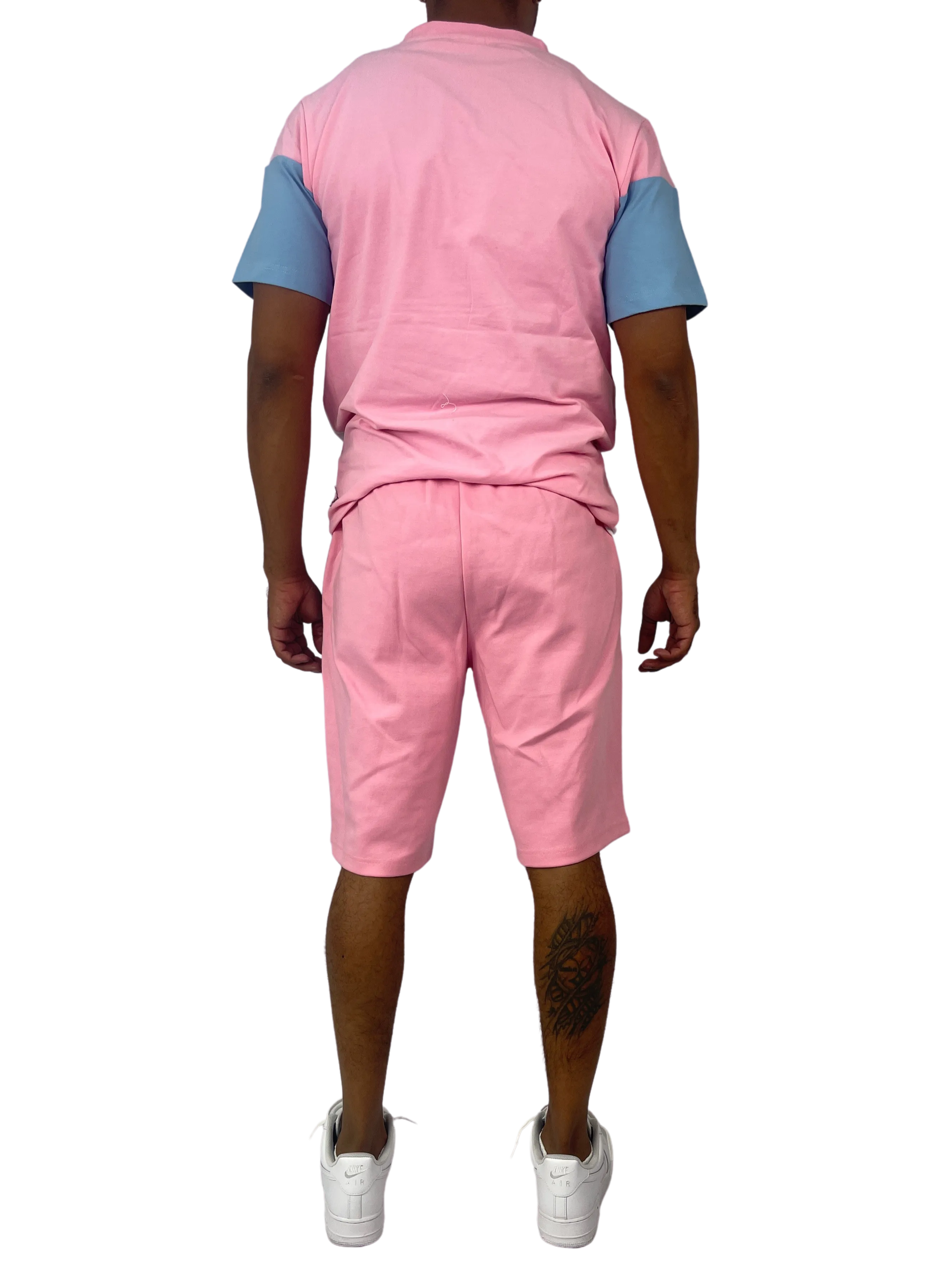 BT-BT229501-Colorblock Short Set