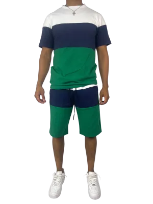 BT-BT229501-Colorblock Short Set