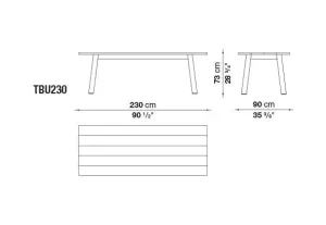Bull - Rectangular Table