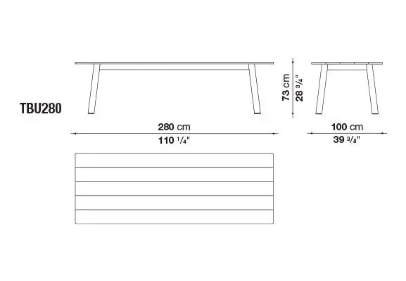 Bull - Rectangular Table