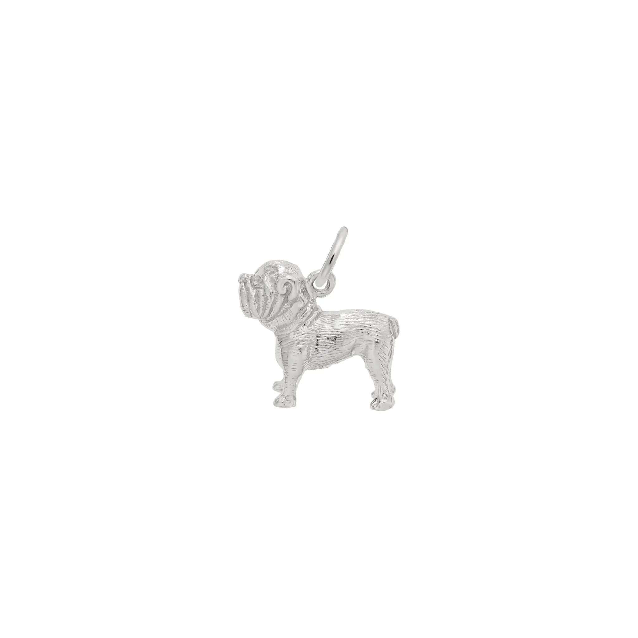 Bulldog Brushed Charm