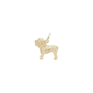 Bulldog Brushed Charm