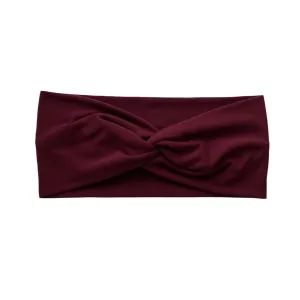 Burgundy Matte Faux Knot Headband