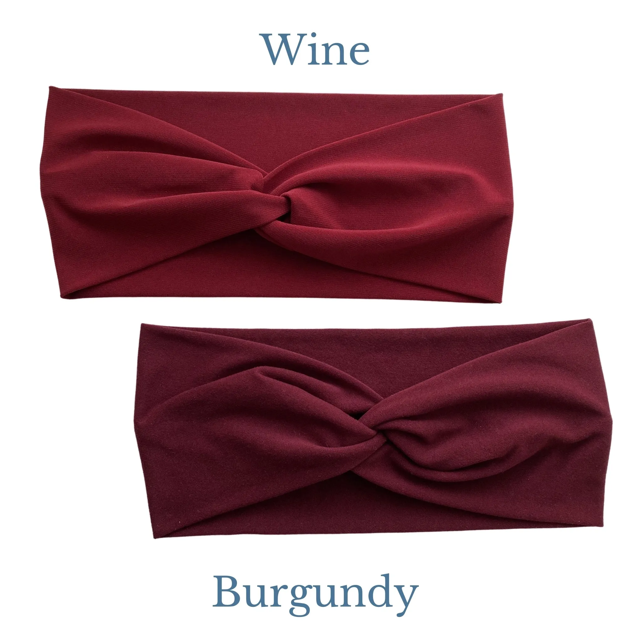 Burgundy Matte Faux Knot Headband
