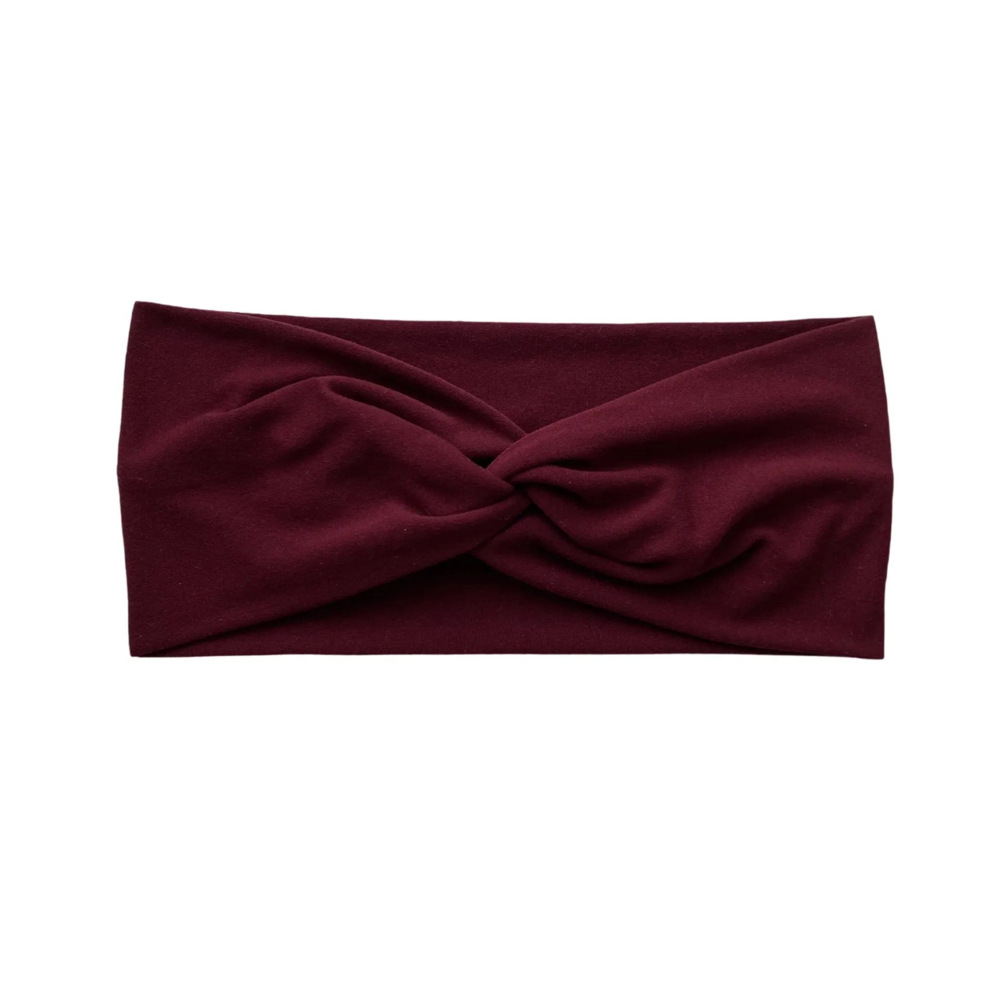Burgundy Matte Faux Knot Headband