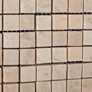 Bursa Beige / Sandy Beige Marble 5/8 X 5/8 Polished Mosaic Tile - Lot of 50 Sheets
