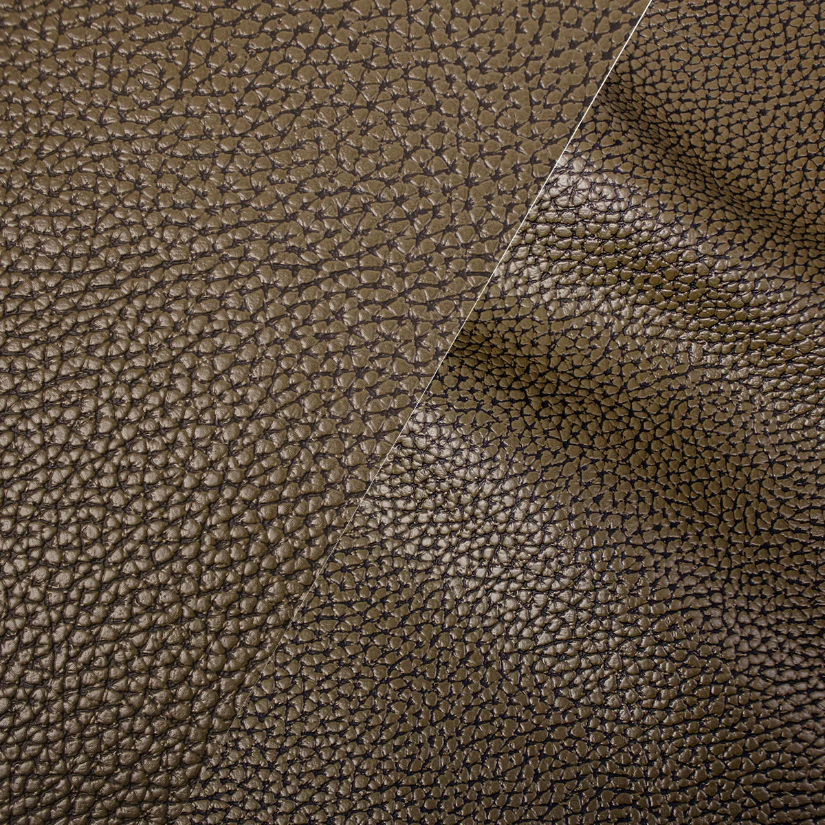 Bycast65 Brown Correct-Grain Pattern Faux Leather Marine Vinyl Fabric
