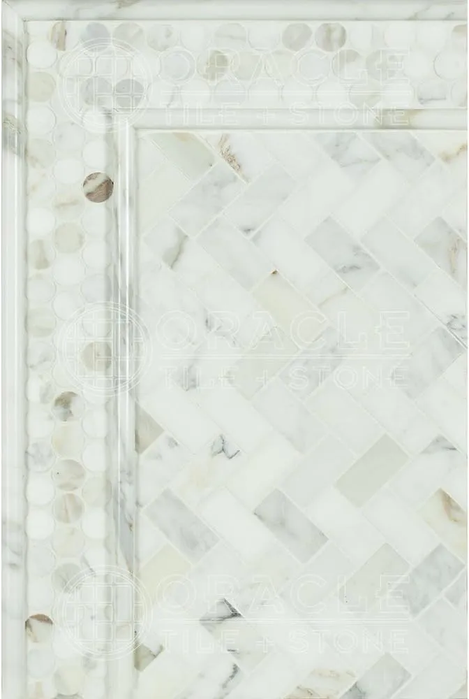 Calacatta Gold (Italian Calcutta) Marble 3/4 X 12 Bullnose Liner, Polished