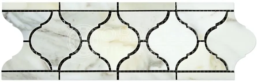 Calacatta Gold (Italian Calcutta) Marble Lantern Border, Polished