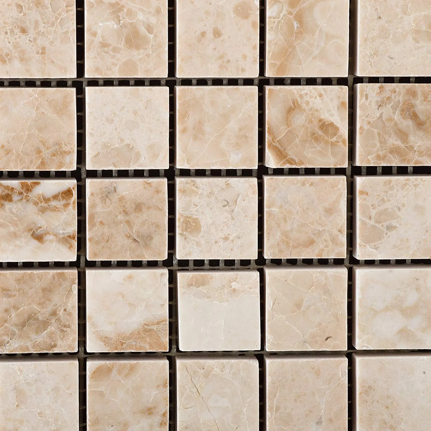 Cappuccino 1X1 Marble Polished Mosaic Tile - Lot of 50 sq .ft.