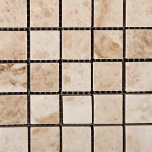 Cappuccino 1X1 Marble Polished Mosaic Tile - Lot of 50 sq .ft.