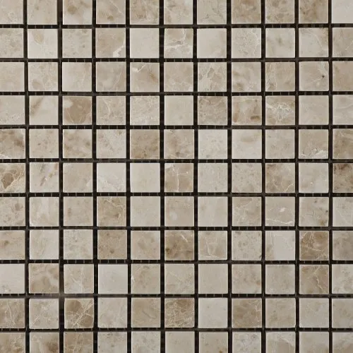 Cappuccino Marble 5/8 X 5/8 Polished Mosaic Tile Mesh - Box of 5 sq. ft.