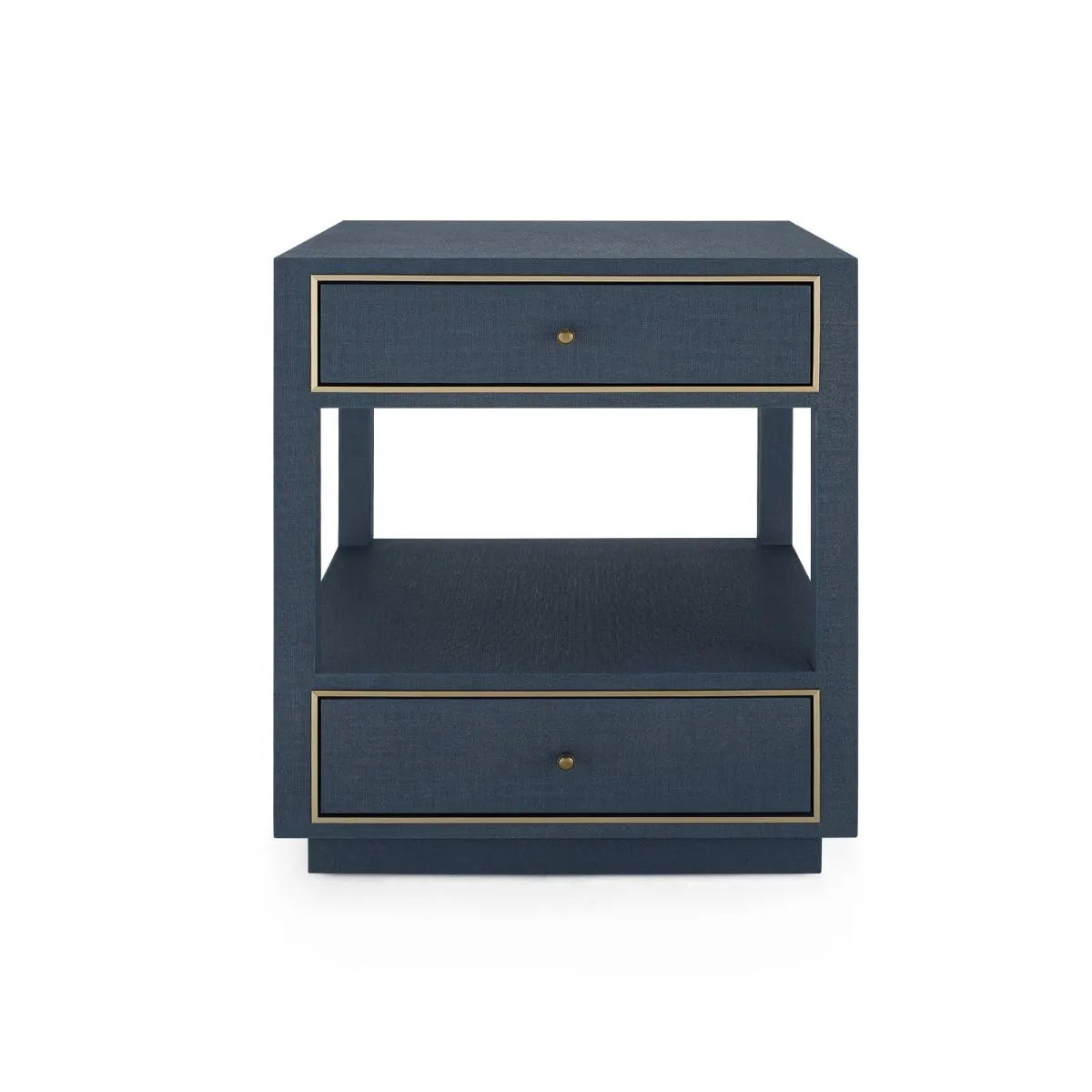 Carmen 2-Drawer Side Table / Blue Steel