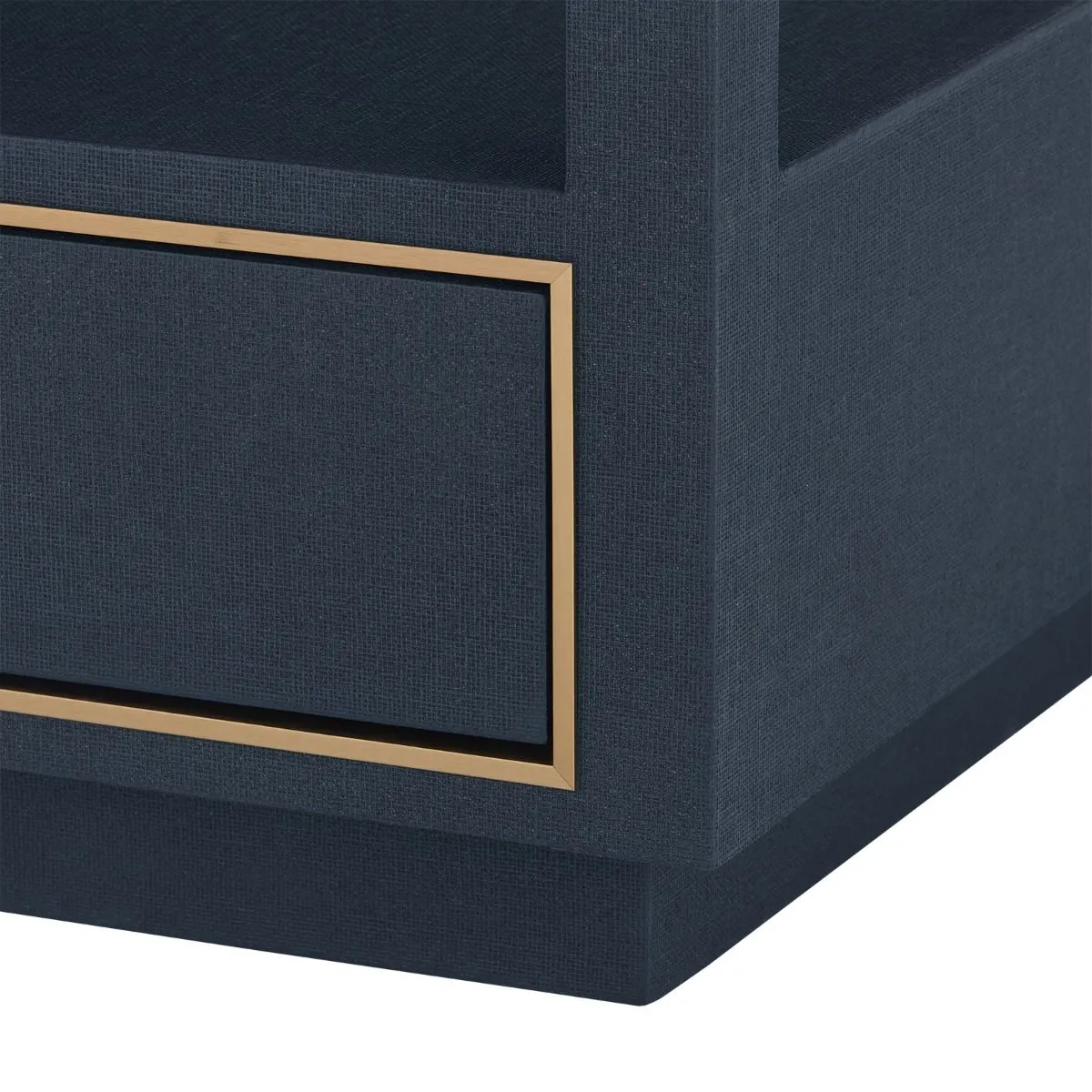 Carmen 2-Drawer Side Table / Blue Steel