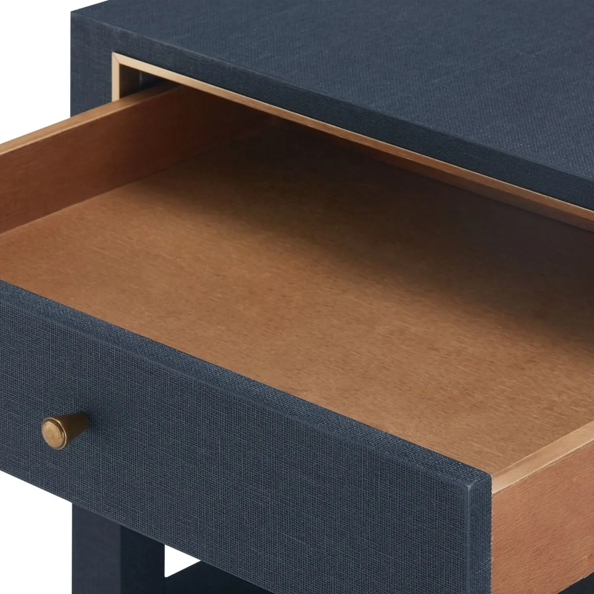 Carmen 2-Drawer Side Table / Blue Steel