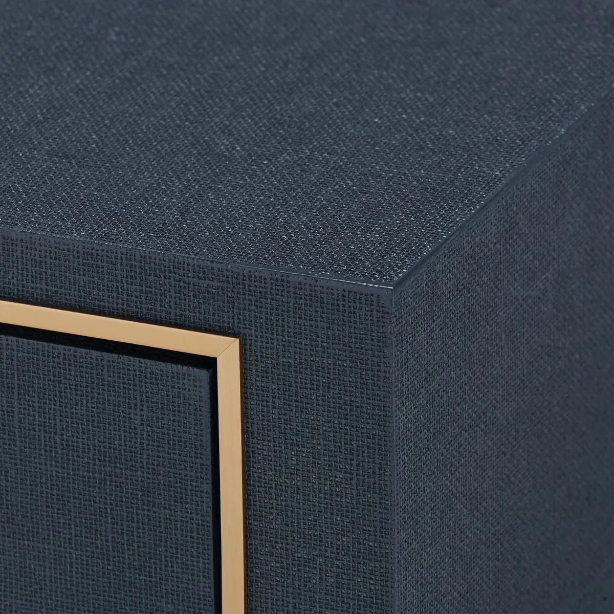 Carmen 2-Drawer Side Table / Blue Steel