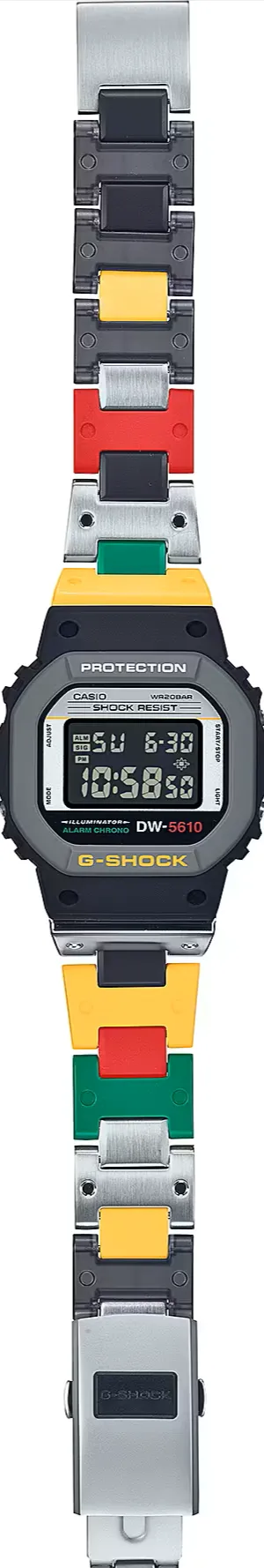 Casio G-Shock Digital Mix Tapes Classic Square Face Multi-Color DW-5610MT-1