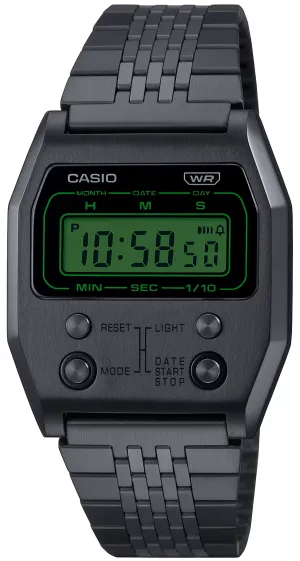Casio Vintage A1100 Series "52QS-14B Homage" Electronic Black A1100B-1